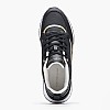 Γυναικεία Παπούτσια Casual Monogram.Runner Μαύρο Δέρμα-Ύφασμα Tommy Hilfiger