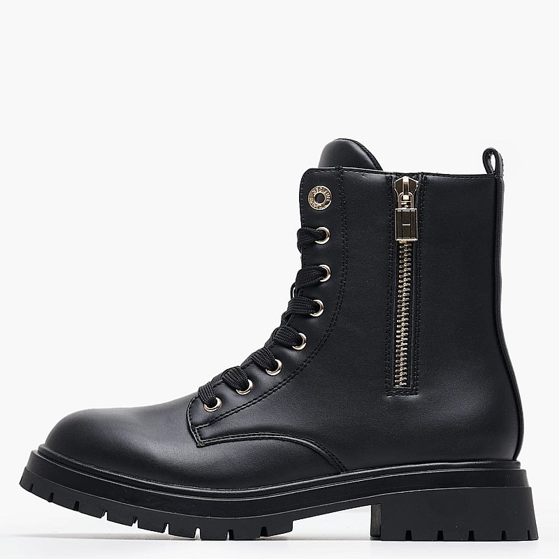 Kids Boots Mountain.Bootie Black ECOleather Tommy Hilfiger