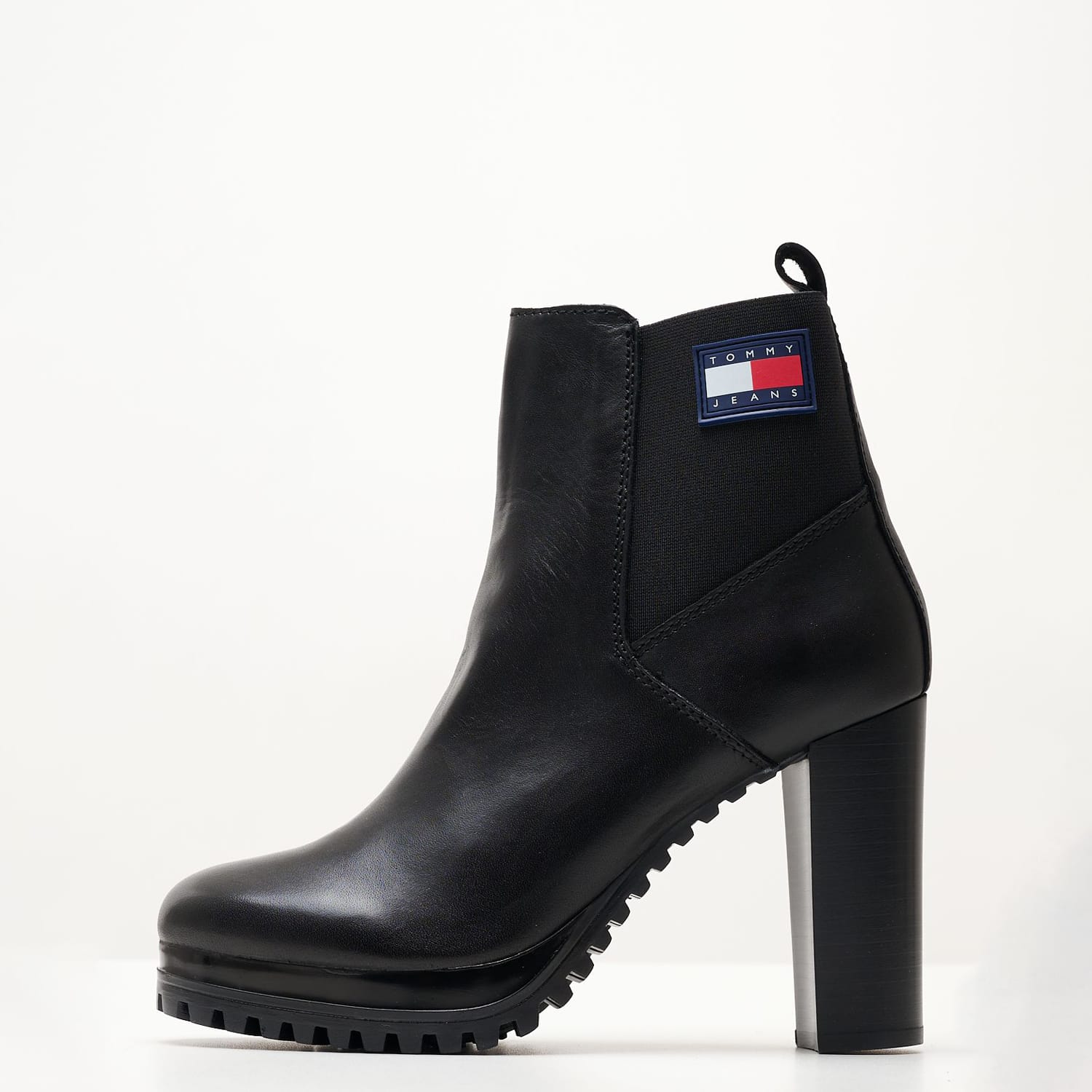 Γυναικεία Μποτάκια New.Ess.High Μαύρο Δέρμα Tommy Hilfiger