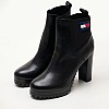 Γυναικεία Μποτάκια New.Ess.High Μαύρο Δέρμα Tommy Hilfiger Γυναικεία Μποτάκια New.Ess.High Μαύρο Δέρμα Tommy Hilfiger