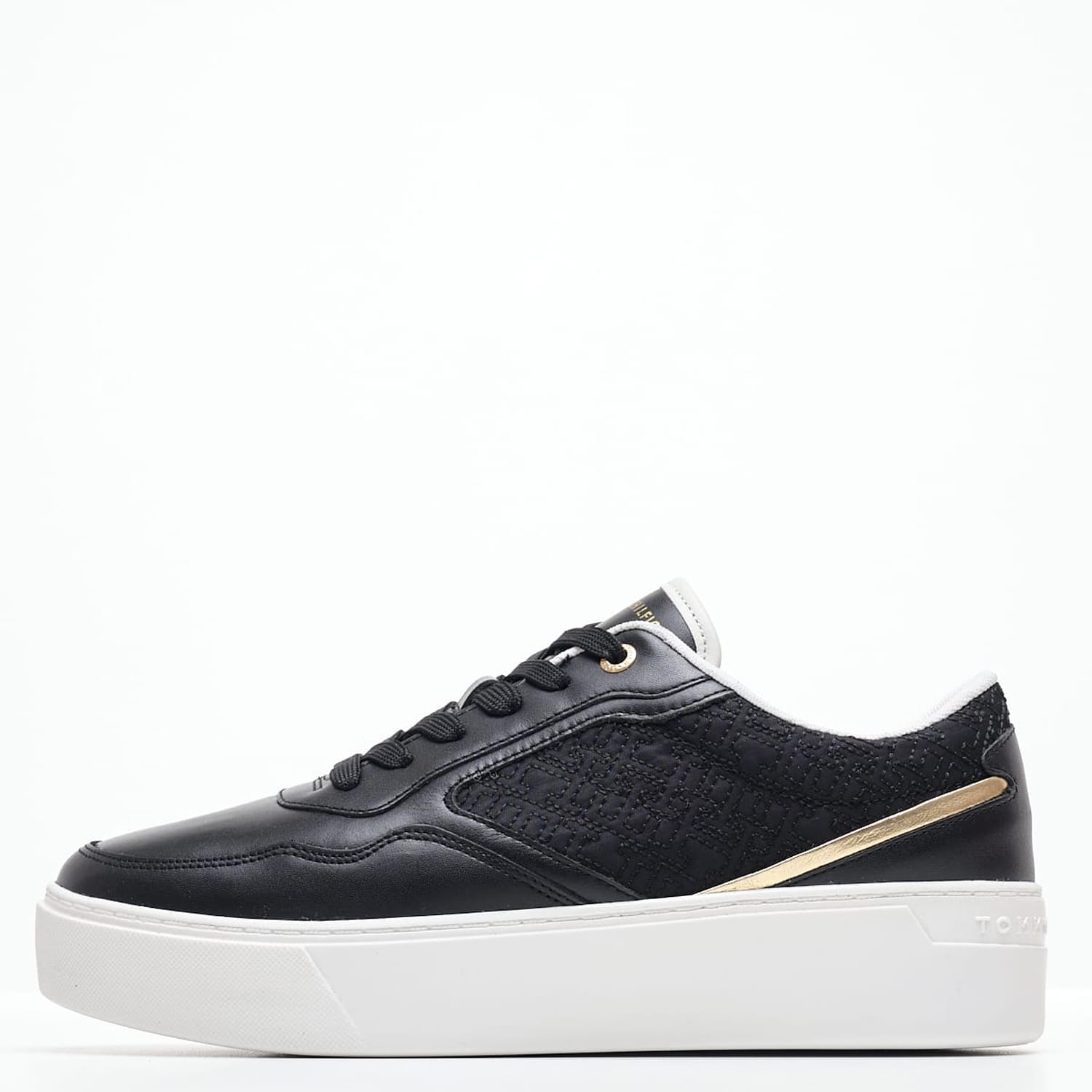 Γυναικεία Παπούτσια Casual Platform.Monogram Μαύρο Δέρμα Tommy Hilfiger