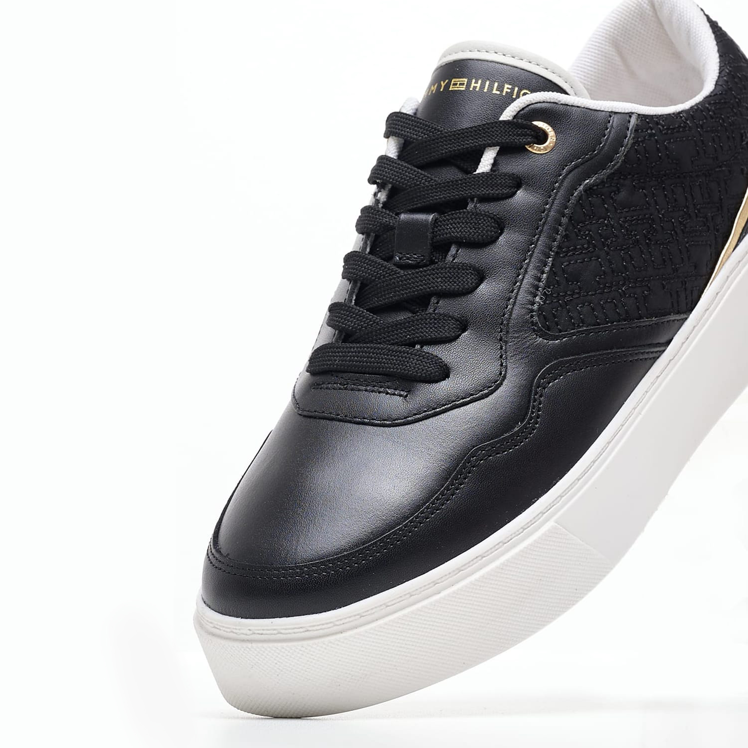 Γυναικεία Παπούτσια Casual Platform.Monogram Μαύρο Δέρμα Tommy Hilfiger