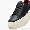 Women Casual Shoes Platform.Sneaker Black Leather Tommy Hilfiger Women Casual Shoes Platform.Sneaker Black Leather Tommy Hilfiger
