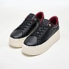 Women Casual Shoes Platform.Sneaker Black Leather Tommy Hilfiger Women Casual Shoes Platform.Sneaker Black Leather Tommy Hilfiger
