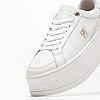 Γυναικεία Παπούτσια Casual Platform.Snkr Άσπρο Δέρμα Tommy Hilfiger