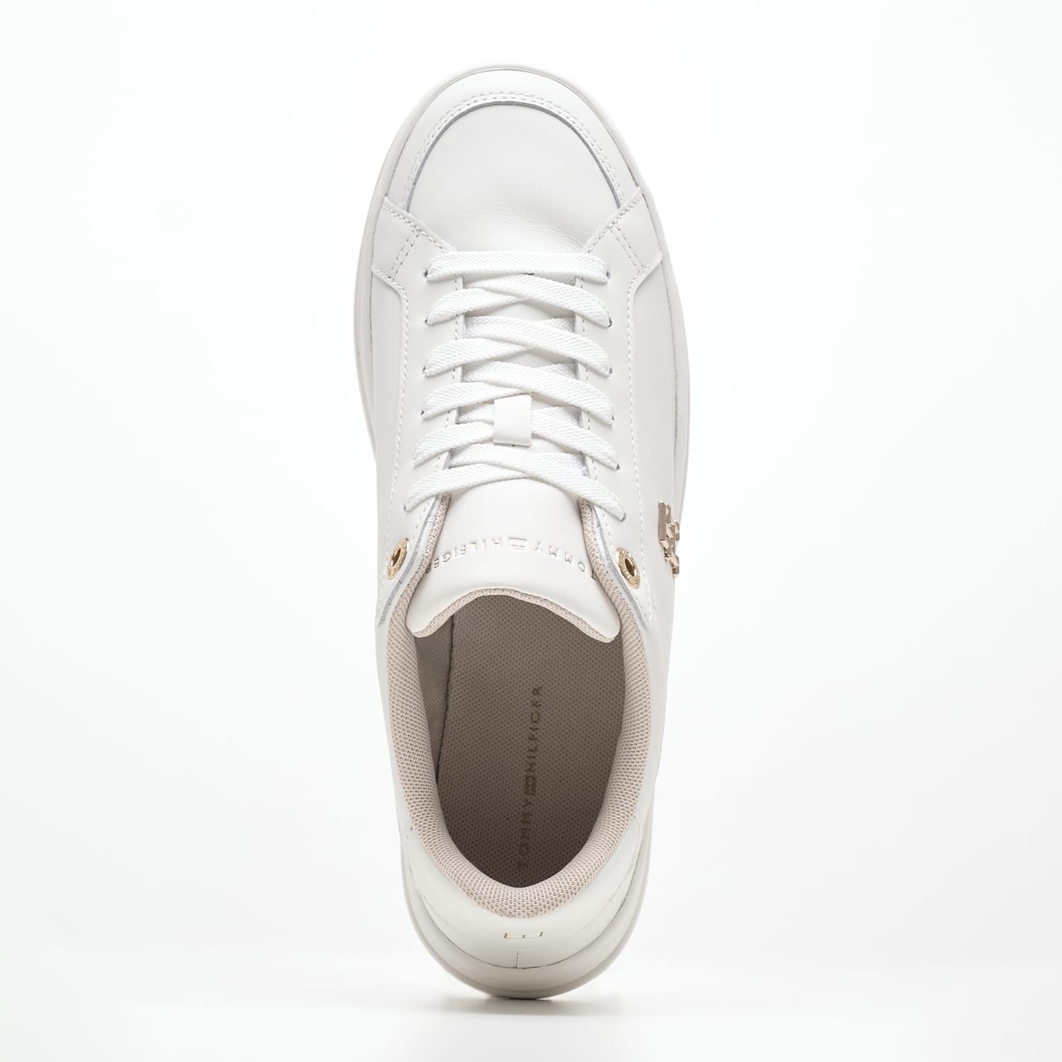 Γυναικεία Παπούτσια Casual Platform.Snkr Άσπρο Δέρμα Tommy Hilfiger