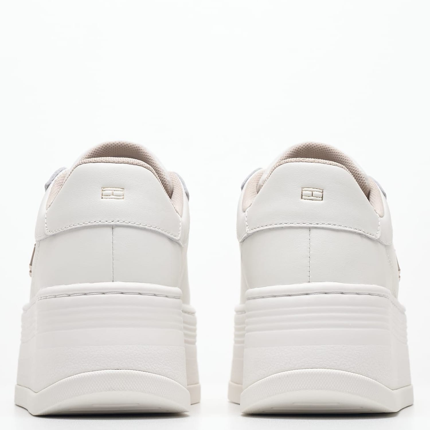 Γυναικεία Παπούτσια Casual Platform.Snkr Άσπρο Δέρμα Tommy Hilfiger