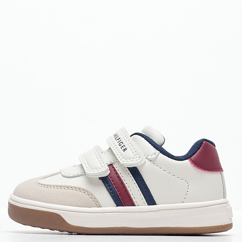 Παιδικά Παπούτσια Casual Stripes.Vlc Μπεζ ECOleather Tommy Hilfiger