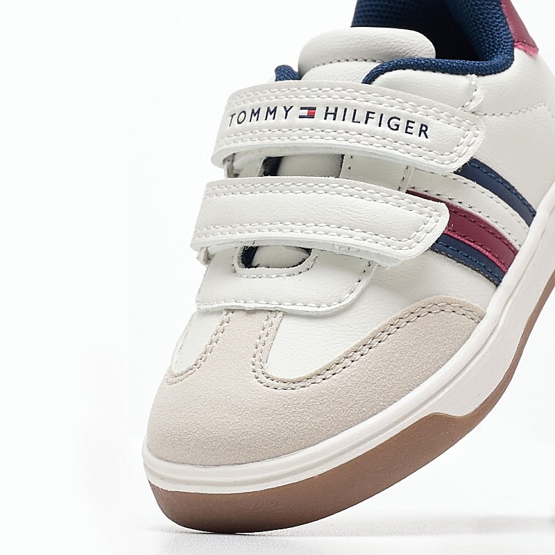 Παιδικά Παπούτσια Casual Stripes.Vlc Μπεζ ECOleather Tommy Hilfiger
