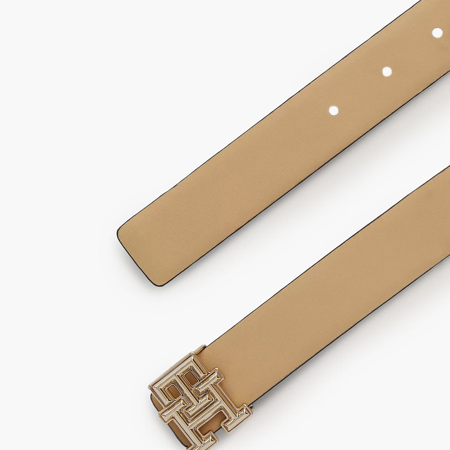 Women Belts Th.3Rev Beige Leather Tommy Hilfiger