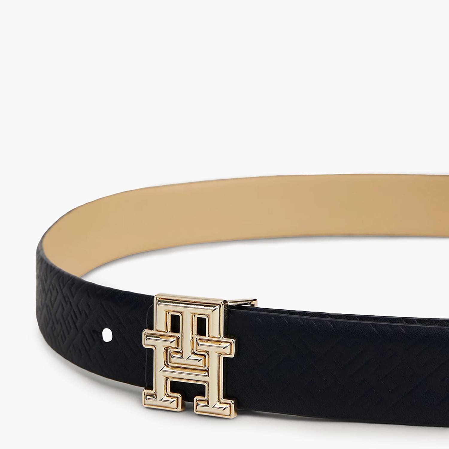 Women Belts Th.3Rev Beige Leather Tommy Hilfiger
