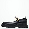 Women Moccasins 2446.20022 Black Leather Mortoglou Women Moccasins 2446.20022 Black Leather Mortoglou