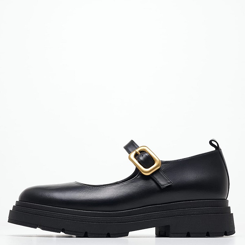 Women Moccasins 2446.20022 Black Leather Mortoglou