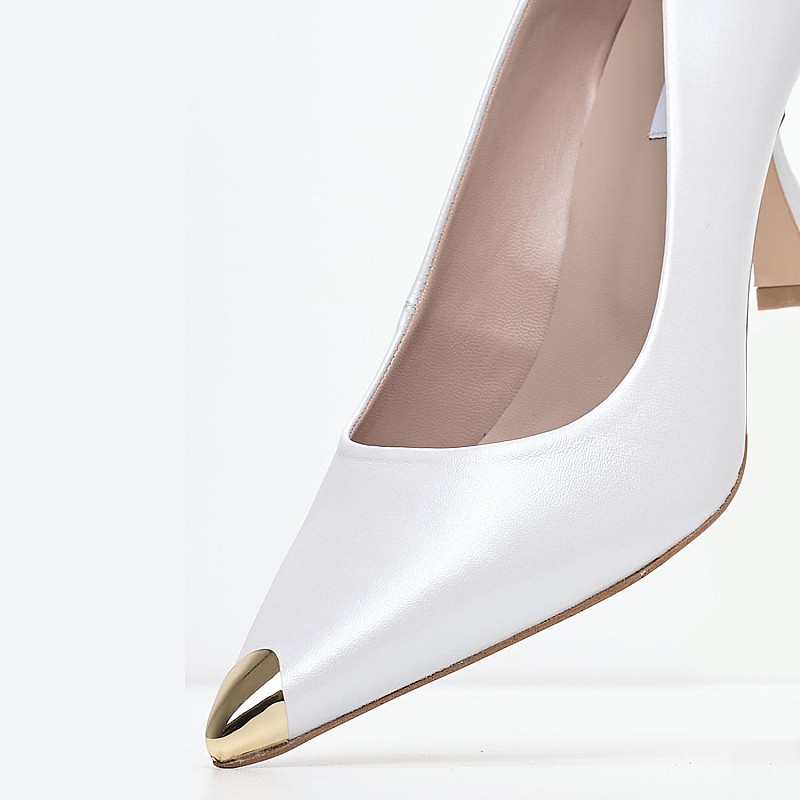Women Pumps & Peeptoes Low 2448.73862 White Leather Mortoglou