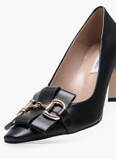 Γυναικείες Γόβες & Peeptoes Ψηλές 2342.5001 Μωβ Δέρμα Mortoglou