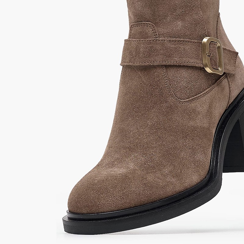 Women Boots 2452.65505 Taupe Buckskin Mortoglou