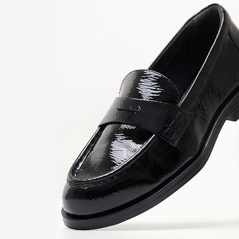 Γυναικεία Μοκασίνια 24311.Pat Μαύρο ECOleather Tamaris