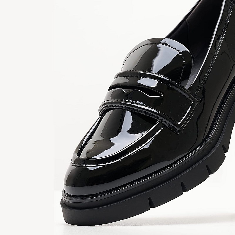 Women Moccasins 24313 Black ECOleather Tamaris