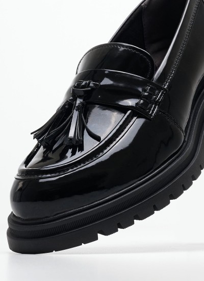 Γυναικεία Μοκασίνια 24313 Μαύρο ECOleather Tamaris