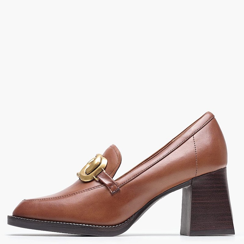Women Moccasins 24413 Brown Leather Tamaris