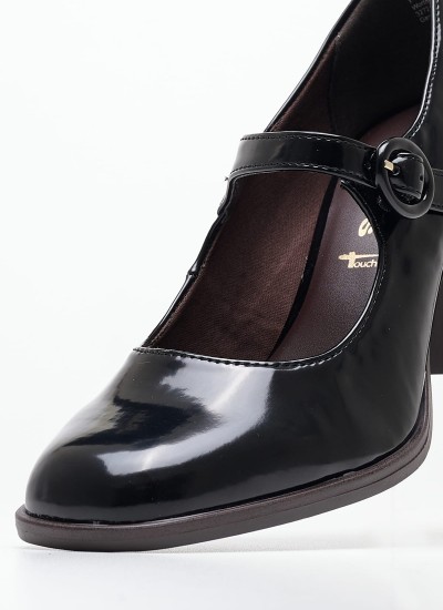 Γυναικείες Γόβες & Peeptoes Χαμηλές 24440 Μαύρο ECOleather Tamaris