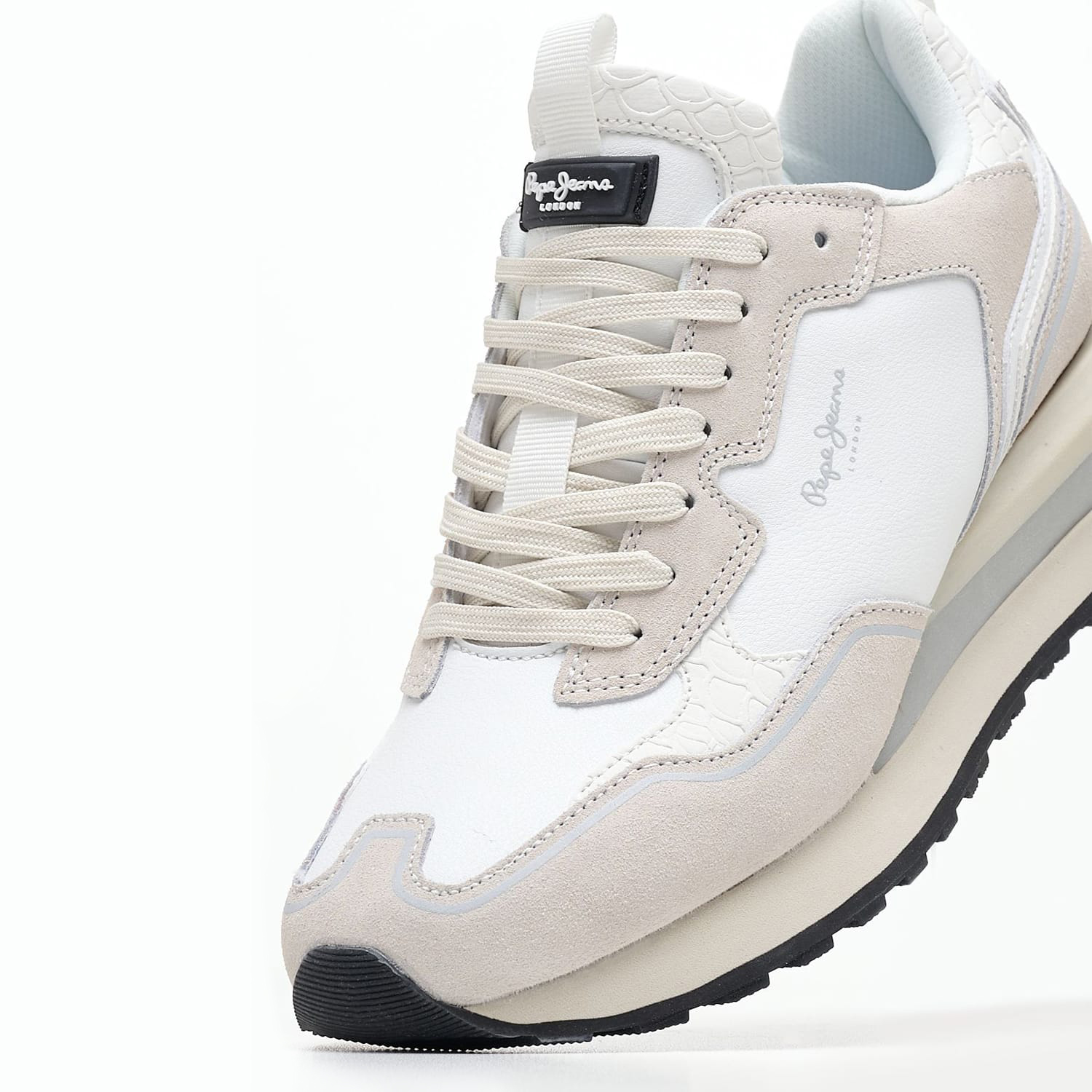 Women Casual Shoes Blur.Supra White Leather Pepe Jeans