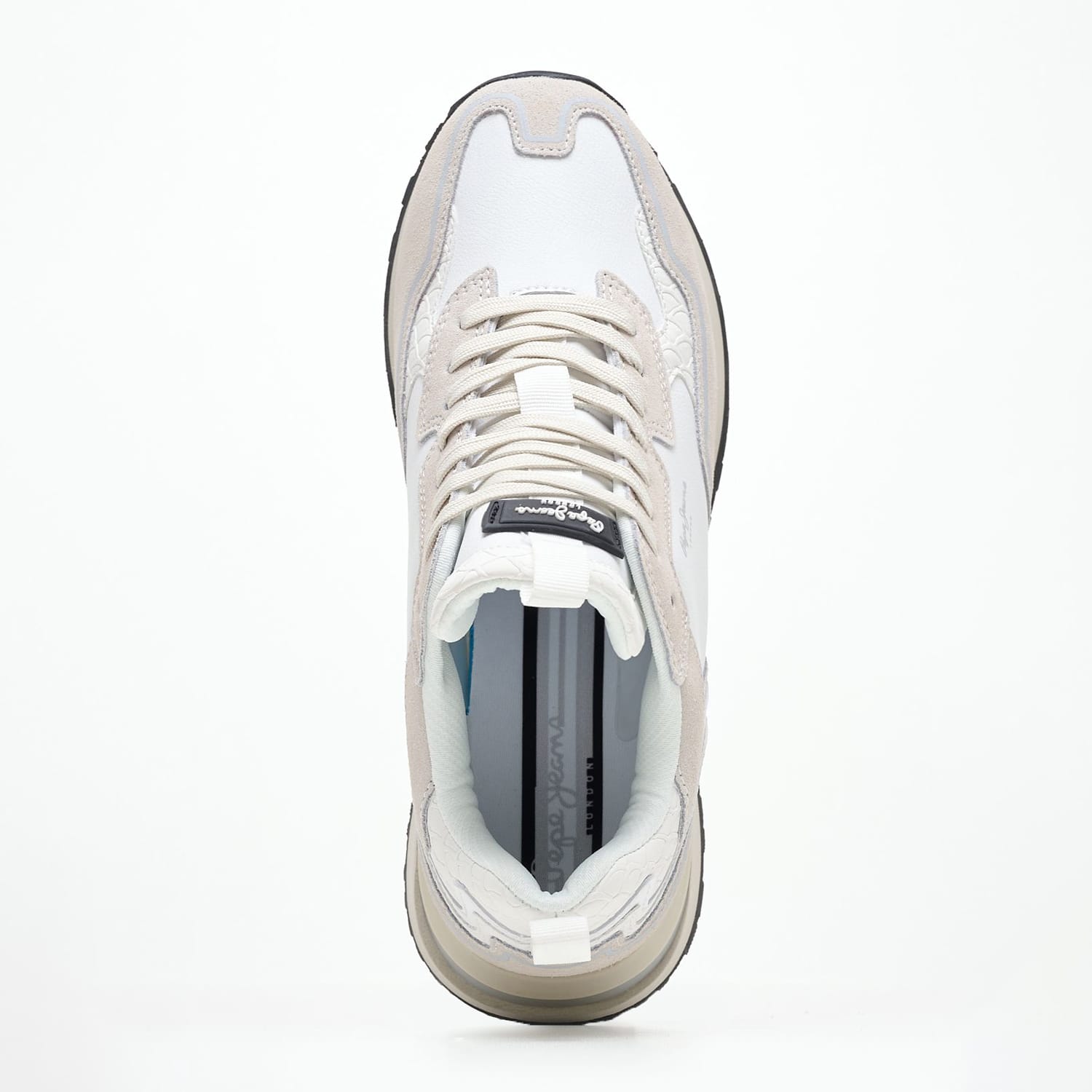 Women Casual Shoes Blur.Supra White Leather Pepe Jeans