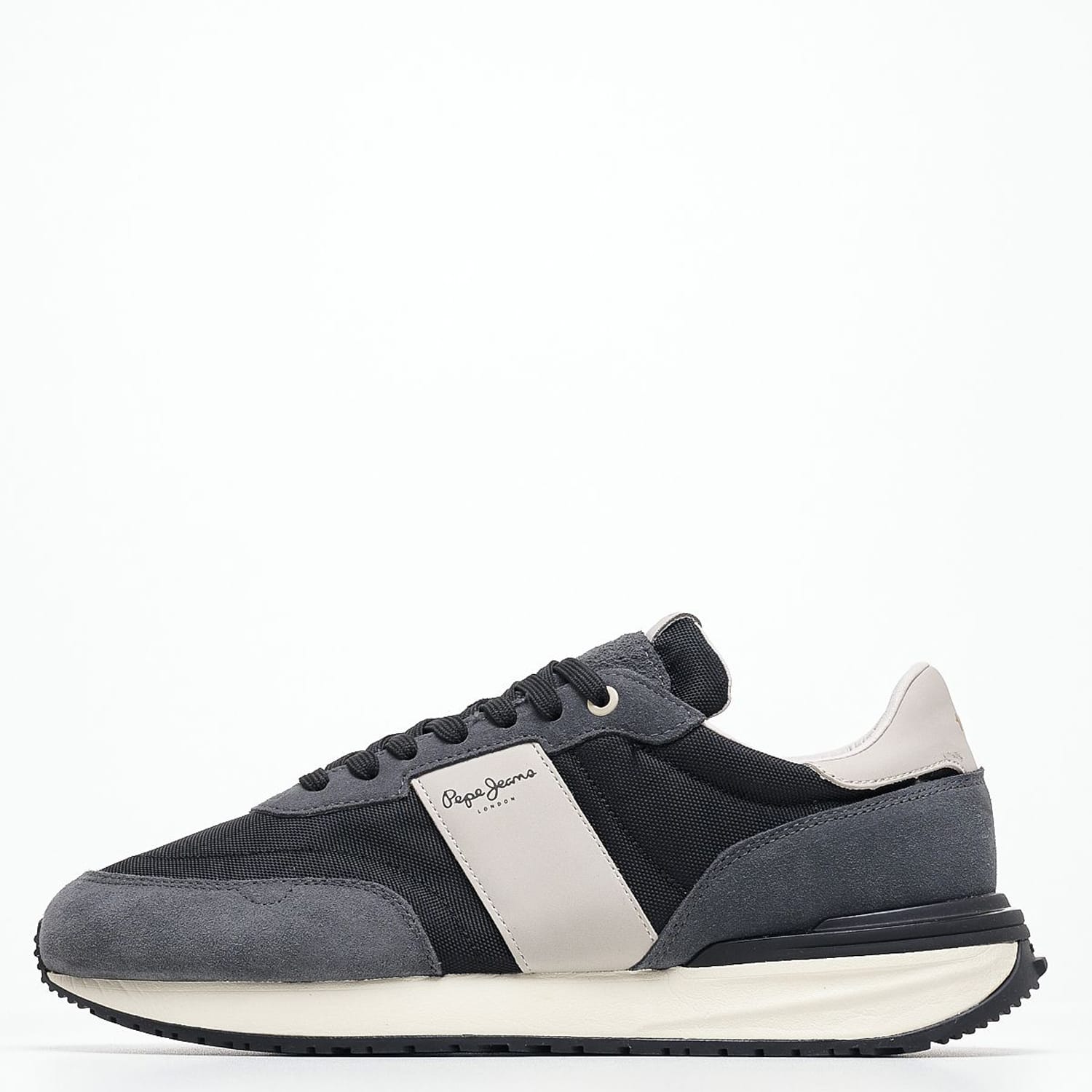 Ανδρικά Παπούτσια Casual Buster.Supra Μαύρο Ύφασμα Pepe Jeans