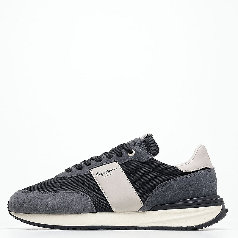 Ανδρικά Παπούτσια Casual Buster.Supra Μαύρο Ύφασμα Pepe Jeans