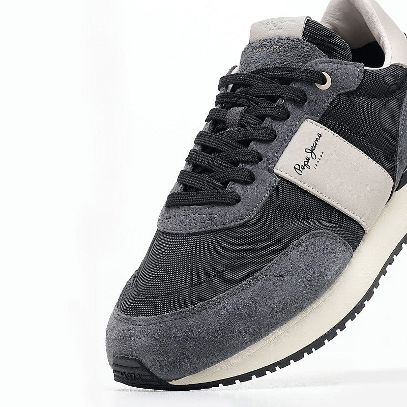 Ανδρικά Παπούτσια Casual Buster.Supra Μαύρο Ύφασμα Pepe Jeans