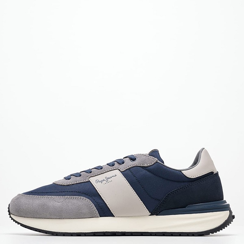 Ανδρικά Παπούτσια Casual Buster.Supra Μπλε Ύφασμα Pepe Jeans