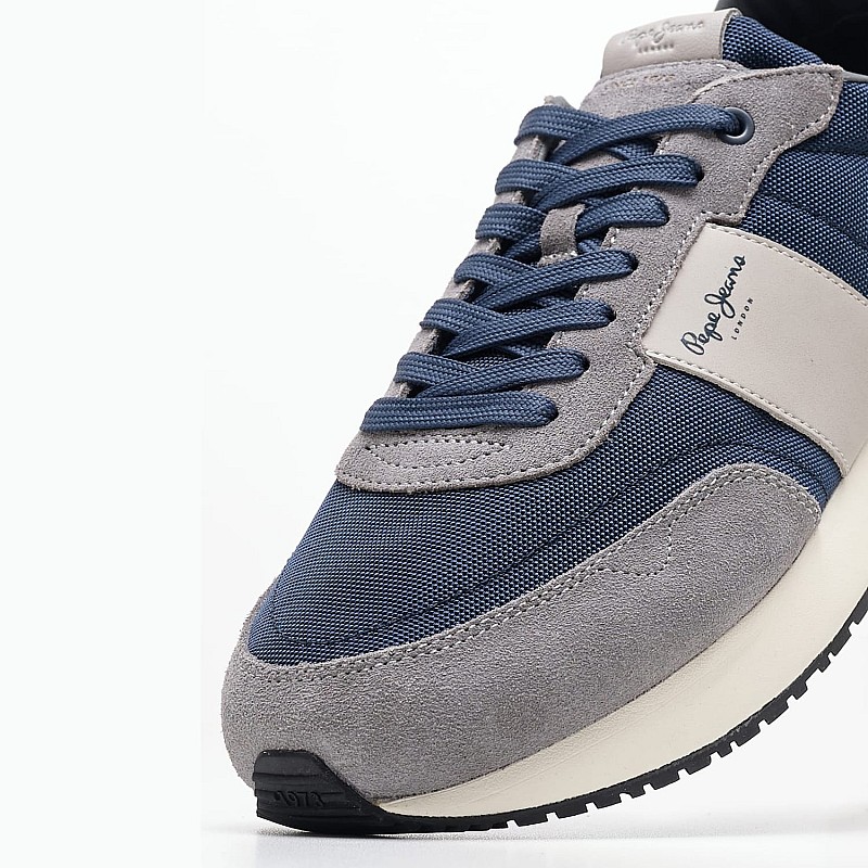 Ανδρικά Παπούτσια Casual Buster.Supra Μπλε Ύφασμα Pepe Jeans