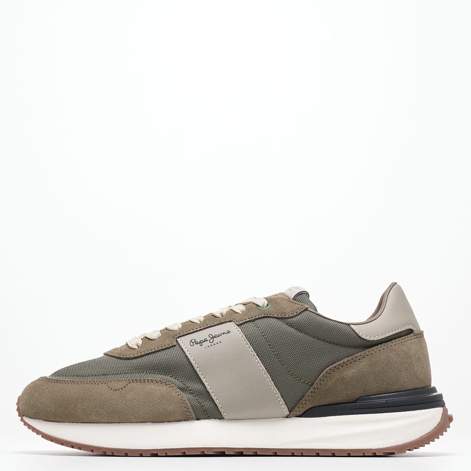Ανδρικά Παπούτσια Casual Buster.Supra Χακί Ύφασμα Pepe Jeans