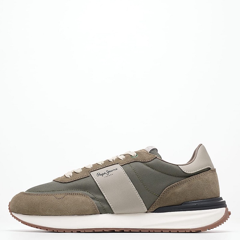 Ανδρικά Παπούτσια Casual Buster.Supra Χακί Ύφασμα Pepe Jeans