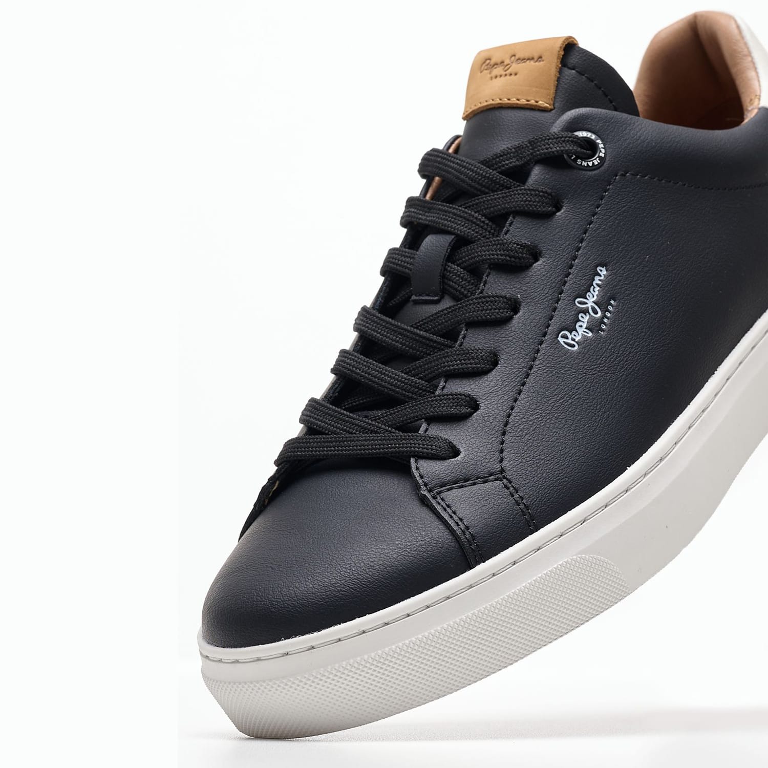 Ανδρικά Παπούτσια Casual Camden.Club Μαύρο Δέρμα Pepe Jeans