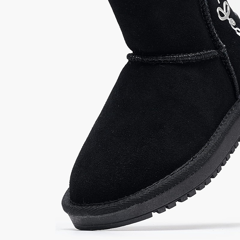 Kids Boots Diss.Top Black Buckskin Pepe Jeans