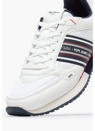 Ανδρικά Παπούτσια Casual Dublin.Young Άσπρο ECOleather Pepe Jeans