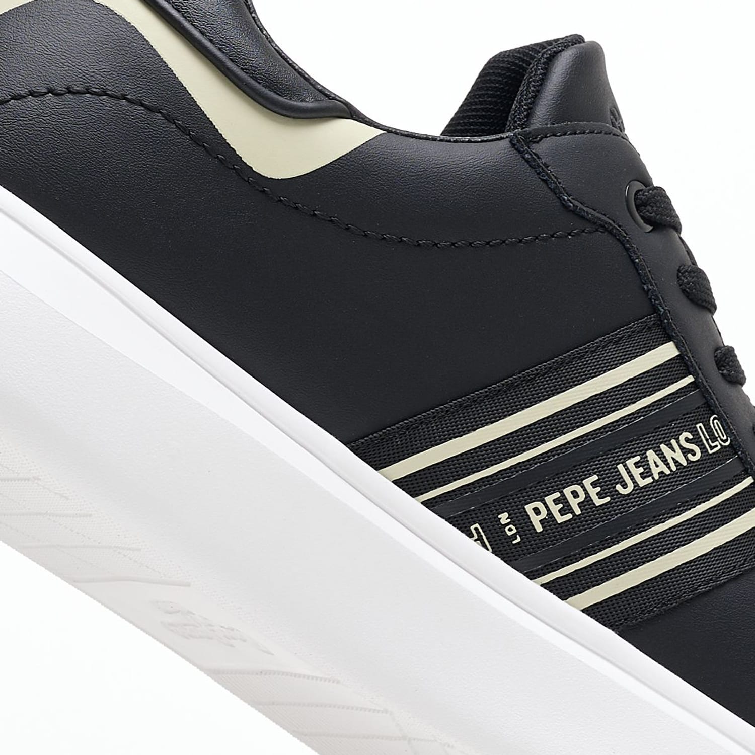 Men Casual Shoes Eaton.Street Black ECOleather Pepe Jeans Men Casual Shoes Eaton.Street Black ECOleather Pepe Jeans