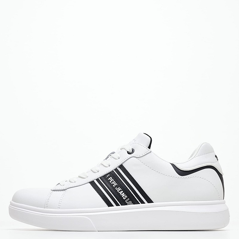 Ανδρικά Παπούτσια Casual Eaton.Street Άσπρο ECOleather Pepe Jeans
