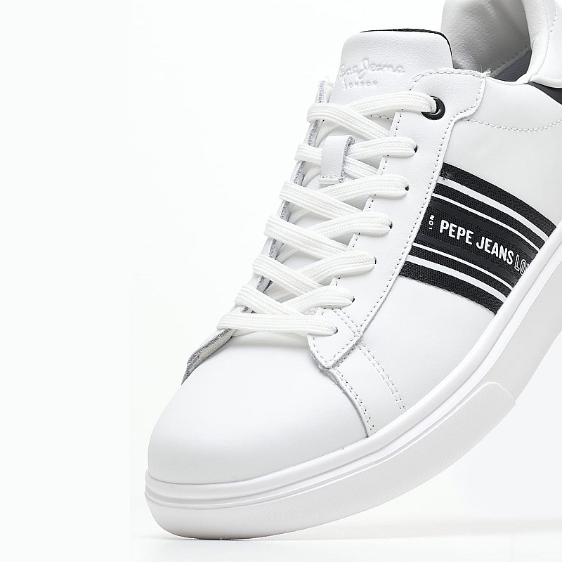 Ανδρικά Παπούτσια Casual Eaton.Street Άσπρο ECOleather Pepe Jeans