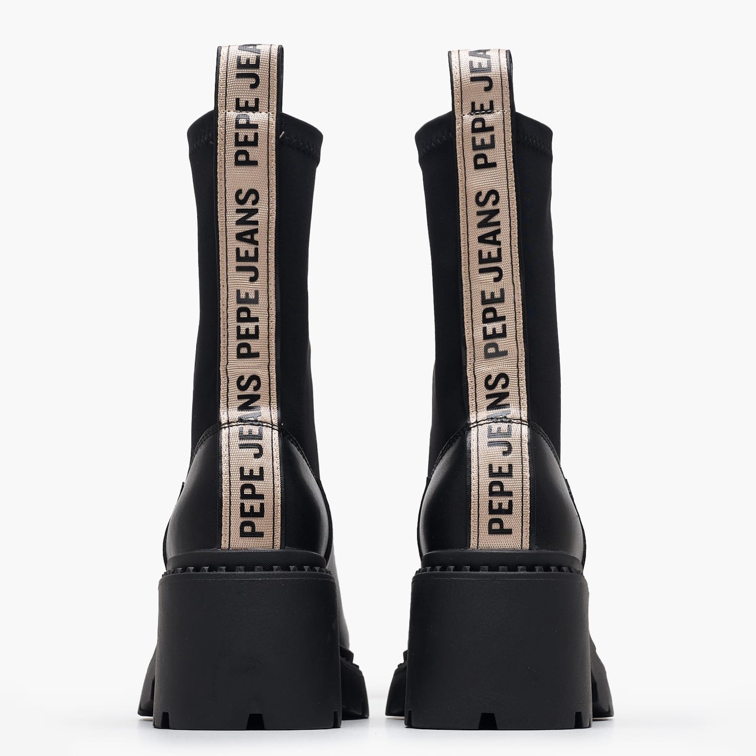 Women Boots Glen.Mix Black ECOleather Pepe Jeans Women Boots Glen.Mix Black ECOleather Pepe Jeans