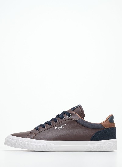 Ανδρικά Παπούτσια Casual Kenton.Court Καφέ ECOleather Pepe Jeans
