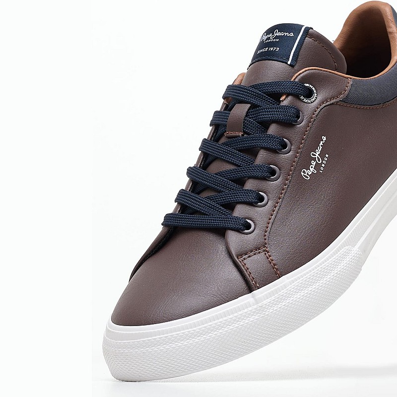 Ανδρικά Παπούτσια Casual Kenton.Court Καφέ ECOleather Pepe Jeans