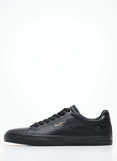 Ανδρικά Παπούτσια Casual Kenton.Rise Μαύρο ECOleather Pepe Jeans
