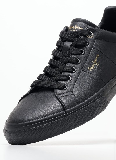 Ανδρικά Παπούτσια Casual Kenton.Rise Μαύρο ECOleather Pepe Jeans