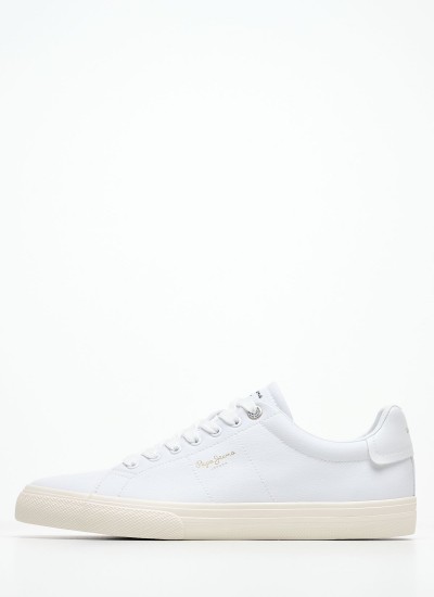 Ανδρικά Παπούτσια Casual Kenton.Rise Άσπρο ECOleather Pepe Jeans
