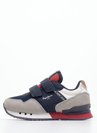Παιδικά Παπούτσια Casual London.Forest Μπλε ECOsuede Pepe Jeans