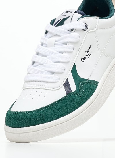 Ανδρικά Παπούτσια Casual Retro.Basket Άσπρο Δέρμα Tommy Hilfiger