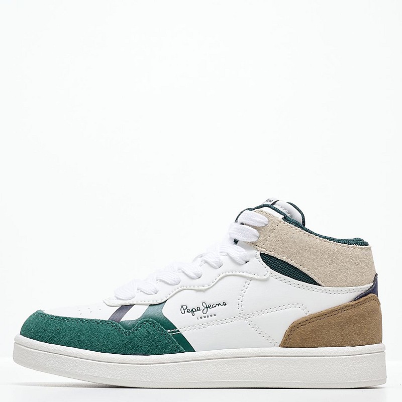 Kids Boots Player.Fenix White ECOleather Pepe Jeans