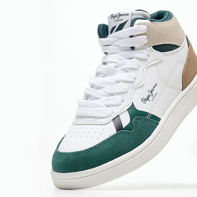 Kids Boots Player.Fenix White ECOleather Pepe Jeans